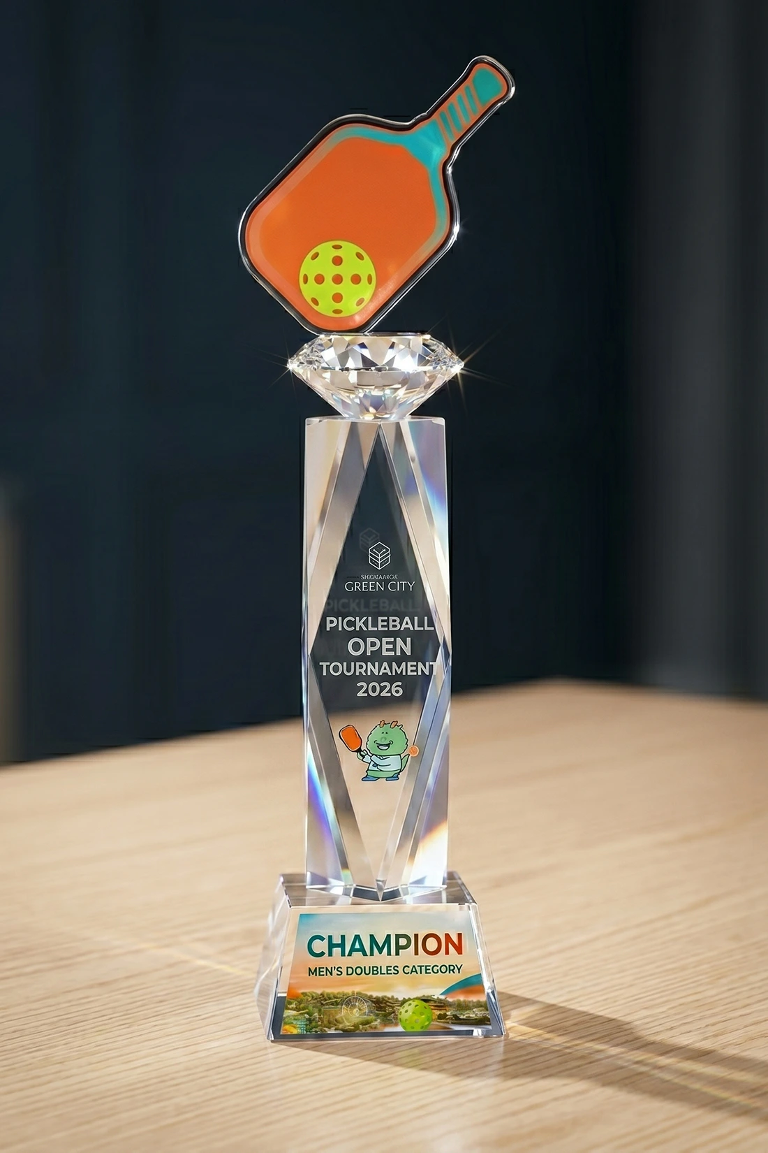 Cúp pha lê pickleball