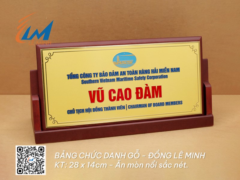 GỖ ĐỒNG ĂN MÒN - BẢNG CHỨC DANH ĐỂ BÀN