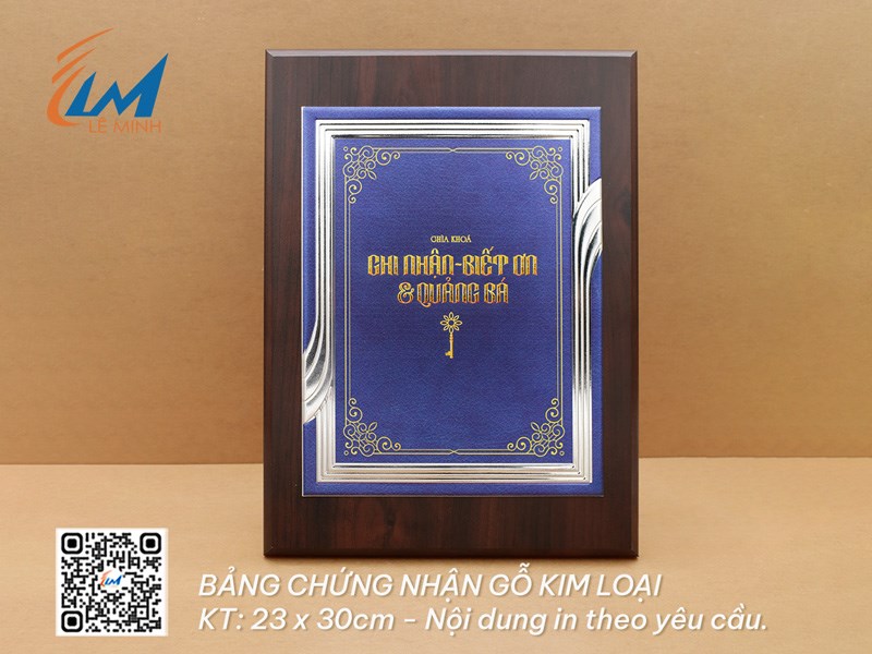 BẢNG CHỨNG NHẬN CAO CẤP
