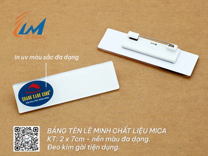 LÀM BẢNG TÊN ĐEO ÁO BẰNG MICA
