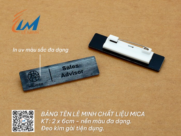 LÀM BẢNG TÊN ĐEO ÁO BẰNG MICA
