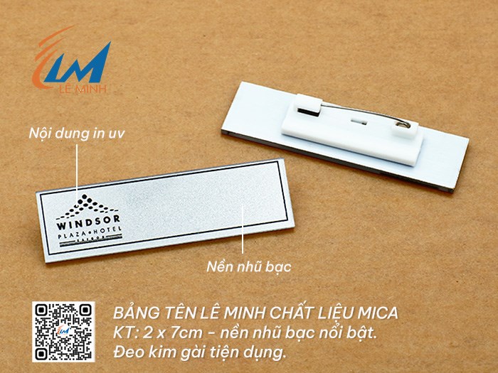 LÀM BẢNG TÊN ĐEO ÁO BẰNG MICA