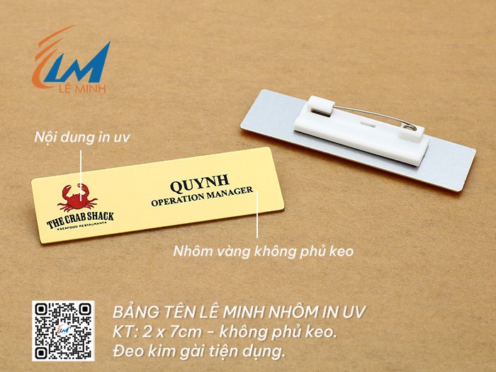 LÀM BẢNG TÊN ĐEO ÁO BẰNG NHÔM