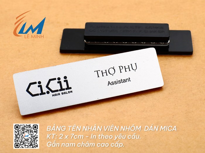 BẢNG TÊN NHÔM IN NHIỆT DÁN MICA