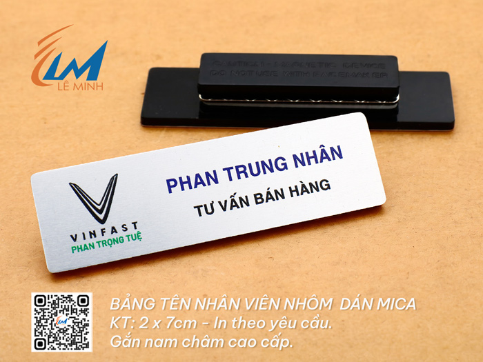 BẢNG TÊN NHÔM IN NHIỆT DÁN MICA
