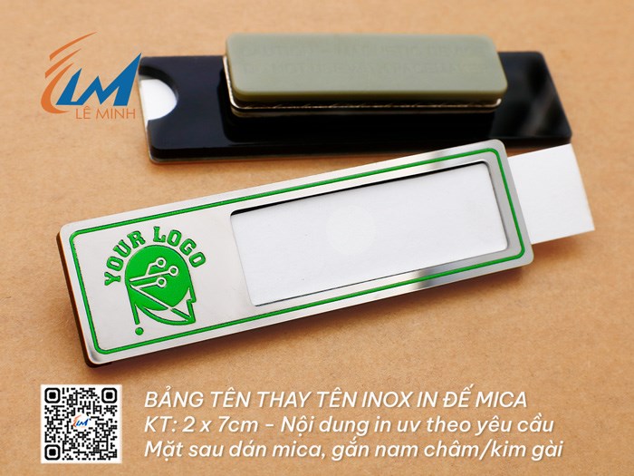 BẢNG TÊN THAY TÊN INOX IN UV DÁN MICA