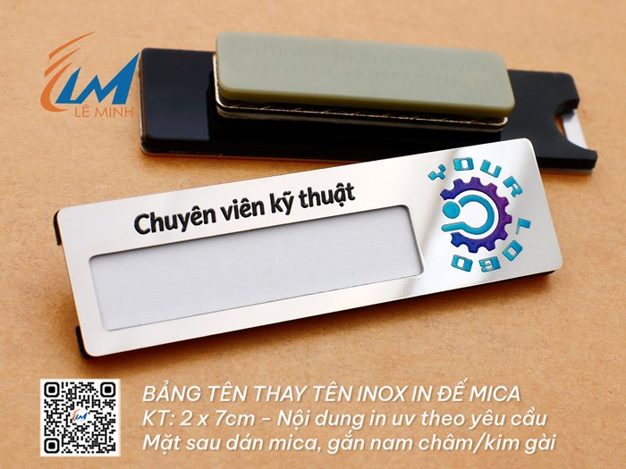 BẢNG TÊN THAY TÊN INOX IN UV DÁN MICA