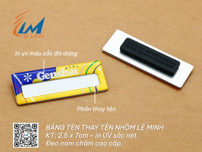 Bảng tên thay tên bằng nhôm tuỳ chỉnh