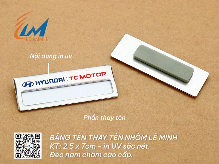 Bảng tên thay tên bằng nhôm tuỳ chỉnh