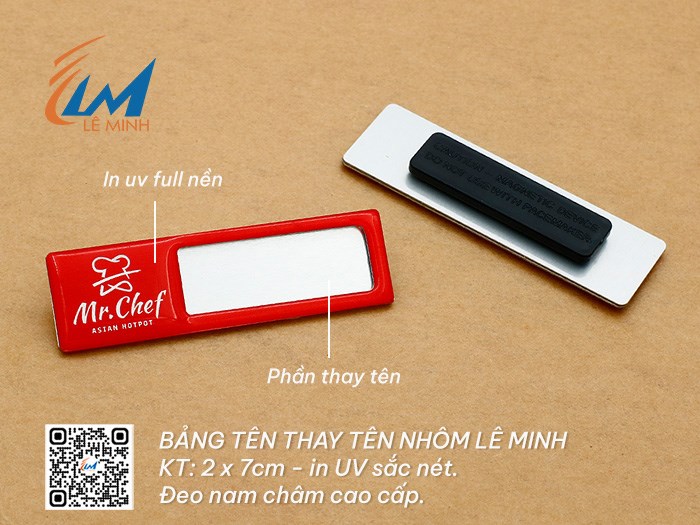 Bảng tên thay tên bằng nhôm tuỳ chỉnh