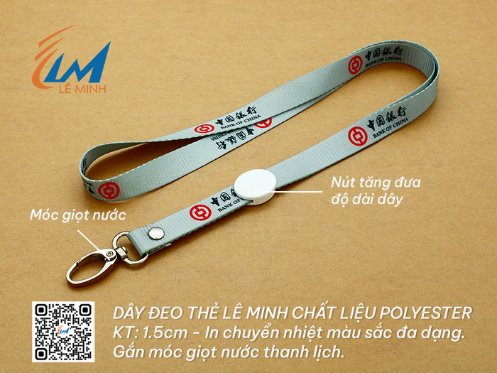 Dây đeo thẻ nhân viên cao cấp Lê Minh