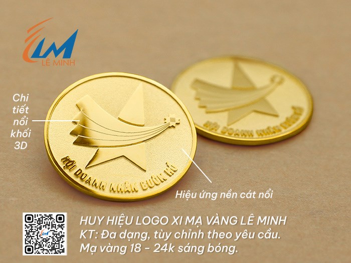 HUY HIỆU LOGO ĐÚC VÀ XI MẠ VÀNG