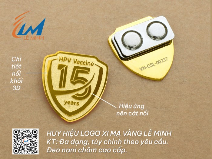 HUY HIỆU LOGO ĐÚC VÀ XI MẠ VÀNG