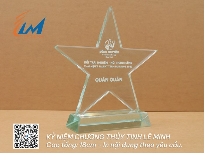Mẫu kỷ niệm chương pha lê phổ biến giá từ 190k - 325k